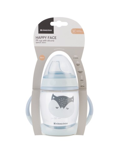 Vaso con boquilla de silicona Happy Face - Babi Pitufo